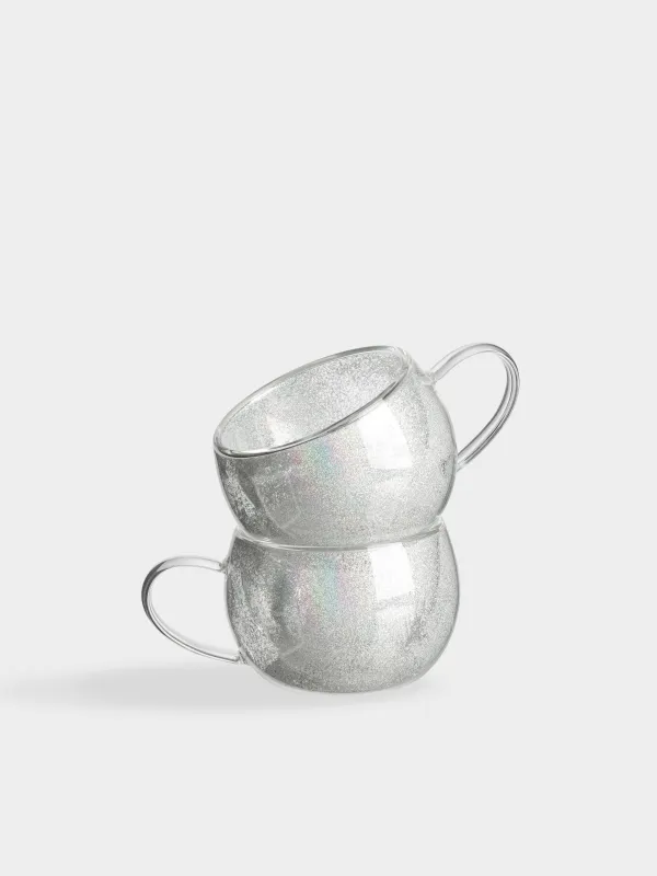 Кружка, 270 мл, 2 шт, с блестками и кристаллами, Air decor, image-0