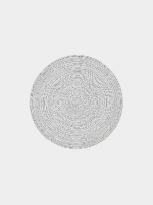 Салфетка под приборы, 38 см, полиэстер, круглая, песочно-бежевая, Rotary, image-0