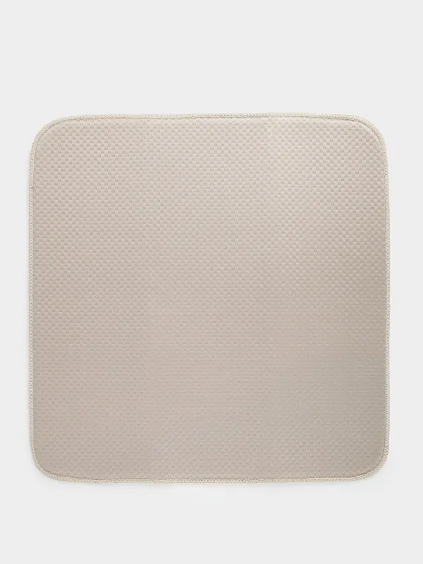 Коврик для сушки посуды, 44x44 см, микрофибра, серо-бежевый, Clean , image-1