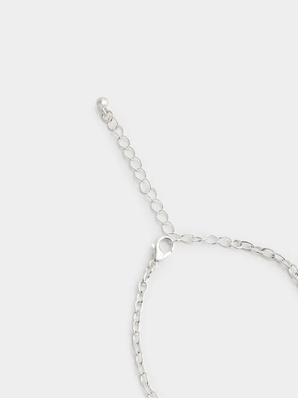 Цепочка, 49 см, с подвеской, металл/стразы, серебристая, Лошадь, Jewelry horse, image-2