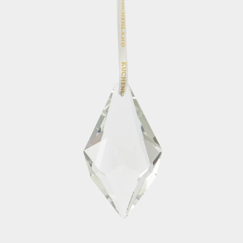 Игрушка елочная, 4х8 см, стекло, Ассиметричная льдинка, Ice crystal