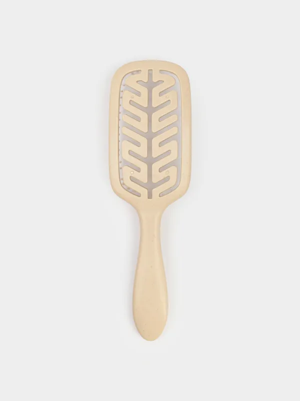 Расческа массажная для волос, 22 см, пластик, бежевая, Zipo, image-1