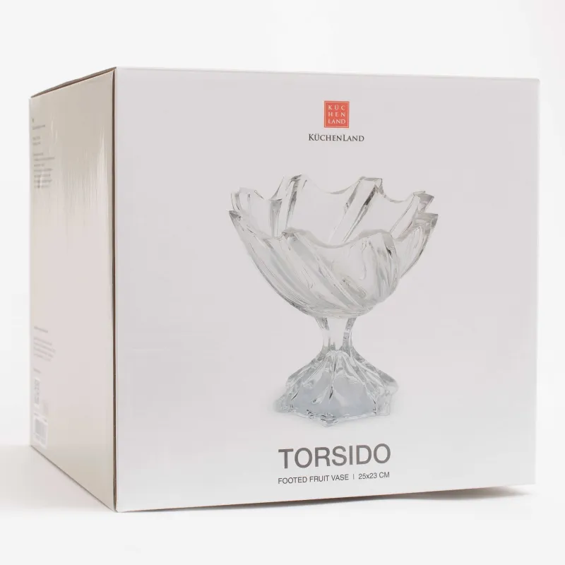 Ваза для фруктов, 25х23 см, на ножке, стекло Р, Torsido, image-5