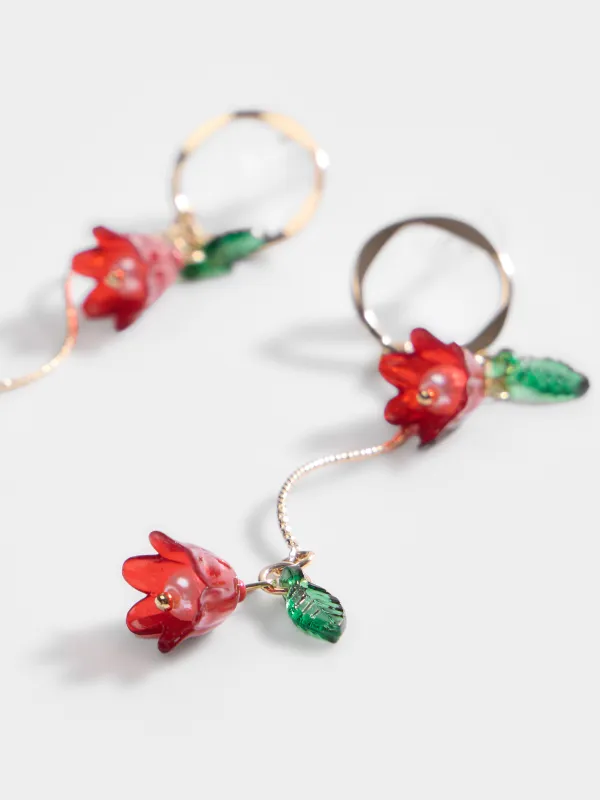 Серьги-пусеты, 2 шт, Цветы, Jewelry flower, image-2