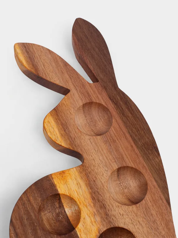 Подставка для яиц, 20x27 см, 5 отд, дерево, Кролик, Noble tree, image-2