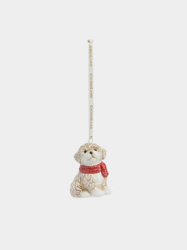 Игрушка елочная, 6 см, Мальтипу в шарфе, Figure christmas, image-0