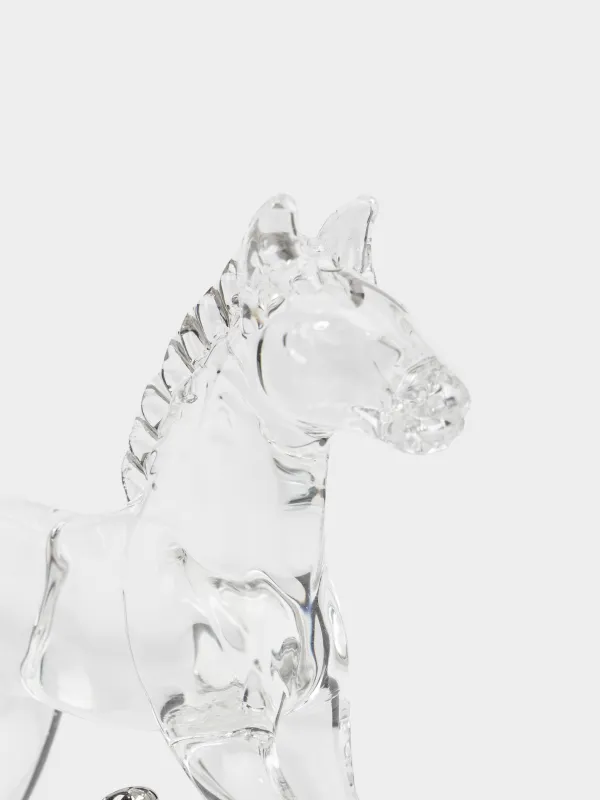 Статуэтка, 10 см, стекло, серебристая, Лошадь, Horse vitreous, image-1