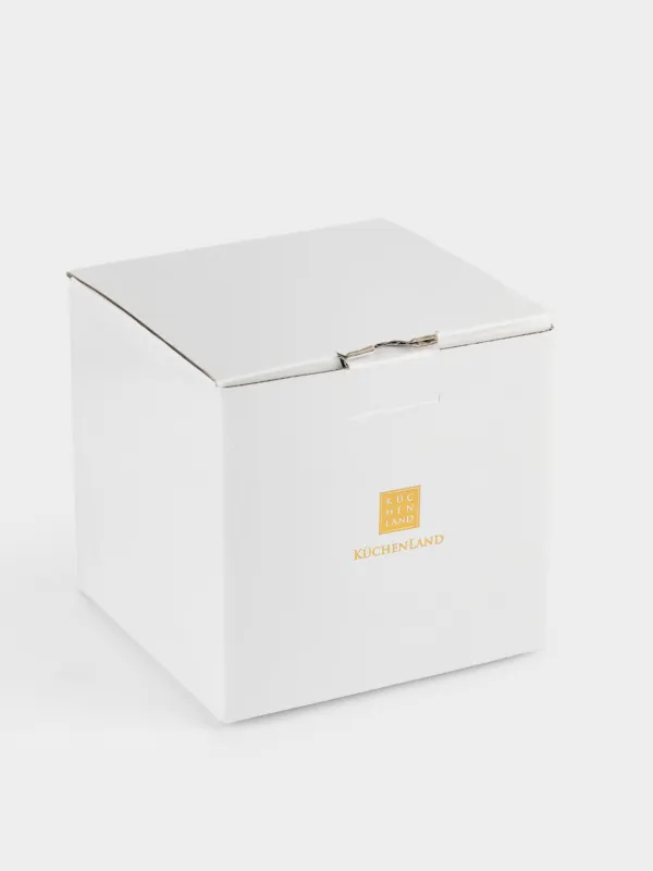 Кружка, 400 мл, фарфор F, белая, с золотистым кантом, Ежи с подарками, Forest animals, image-6