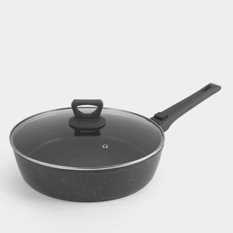 Сотейник, 28 см, с крышкой, съемная ручка, с покрытием, алюминий, Scandia