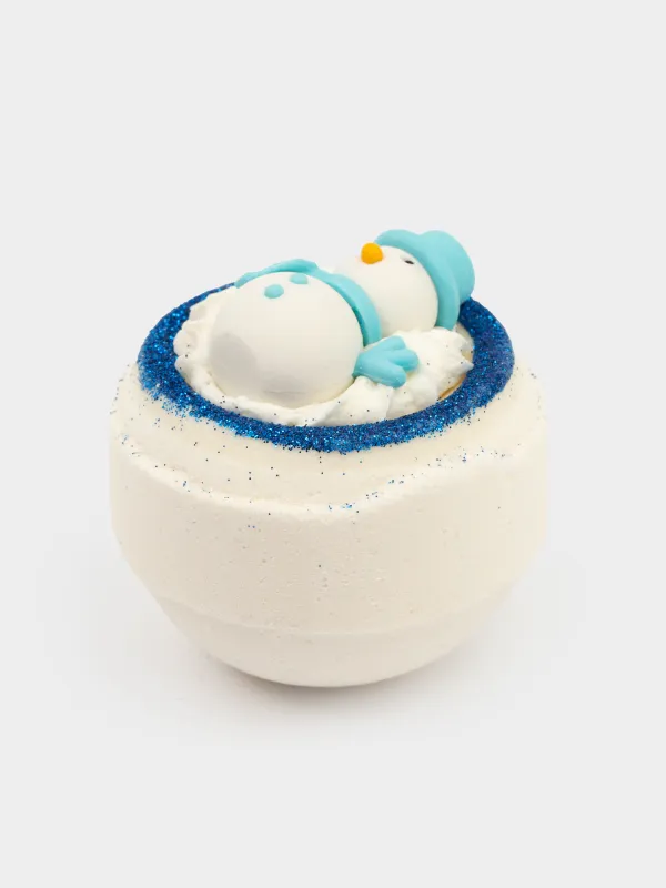 Бомбочка для ванны, 130 гр, с игрушкой, белая, Ваниль, Снеговик, Snowy, image-2