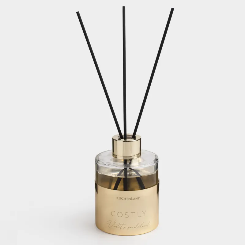 Ароматический диффузор, 120 мл, золотистый, Violet sandalwood, Costly
