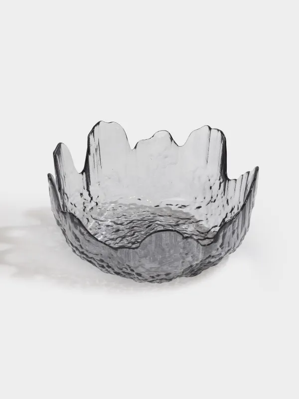 Салатник, 18х7 см, 700 мл, стекло, серый, Nautilus color, image-2