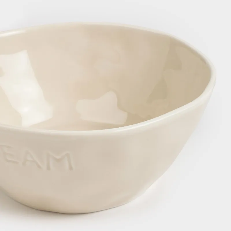 Салатник, 17х7 см, 900 мл, фарфор P, молочная, Dream, Crumple words, image-4