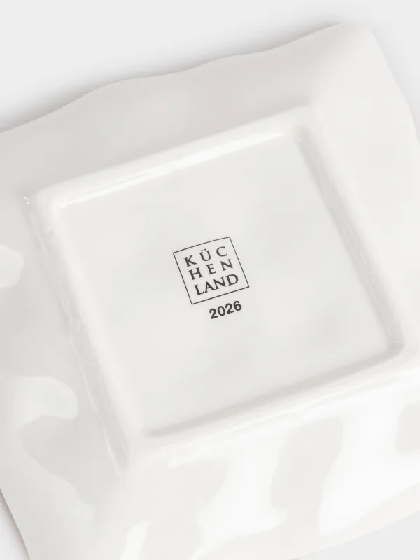 Блюдо, 15х15 см, керамика, квадратное, Лошадка, Christmas tree, image-5