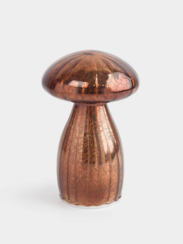 Светильник декоративный, 15 см, стекло, коричневый, Гриб, Illumination, image-0