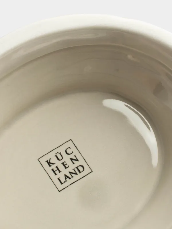 Миска для животных, 13х9 см, 350 мл, с мерной шкалой, на ножке, керамика, серая, Кот, Whiskers, image-8