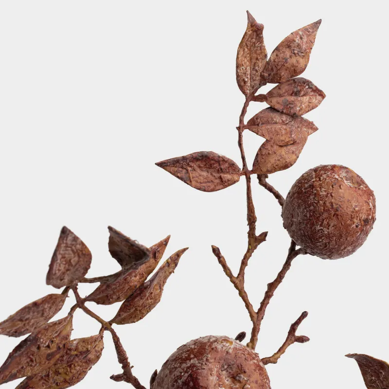 Ветка декоративная, 81 см, пластик, Бордовые Яблоки, Fruit decor, image-2