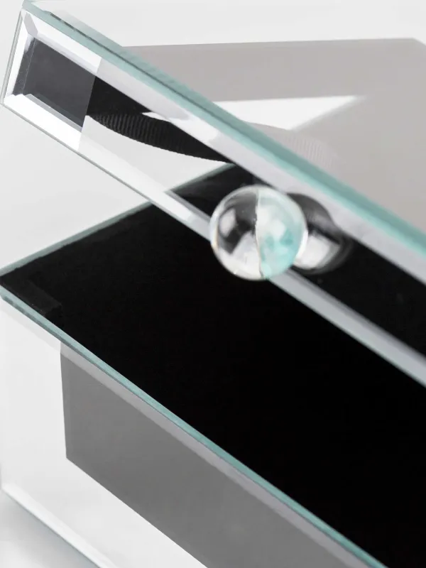 Шкатулка для украшений, 20x14 см, стекло, зеркальная, Glossy, image-5