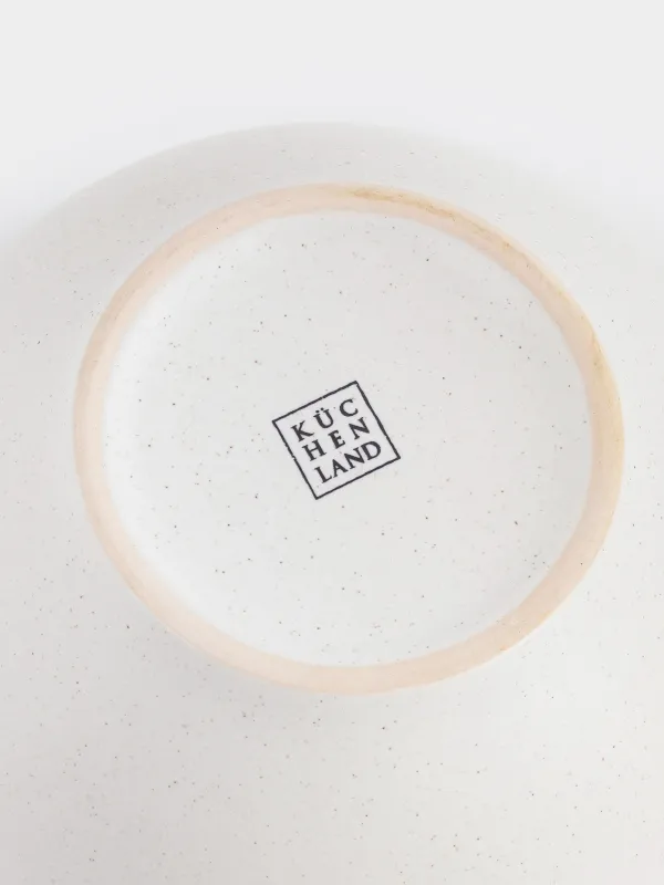 Сервиз обеденный, 6 перс, 18 пр, керамика, молочный, в крапинку, Неровный край, Demicile light, image-6