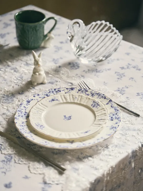 Дорожка настольная, 40х160 см, с кружевом, Ажурные цветы, Lace flowers, image-8