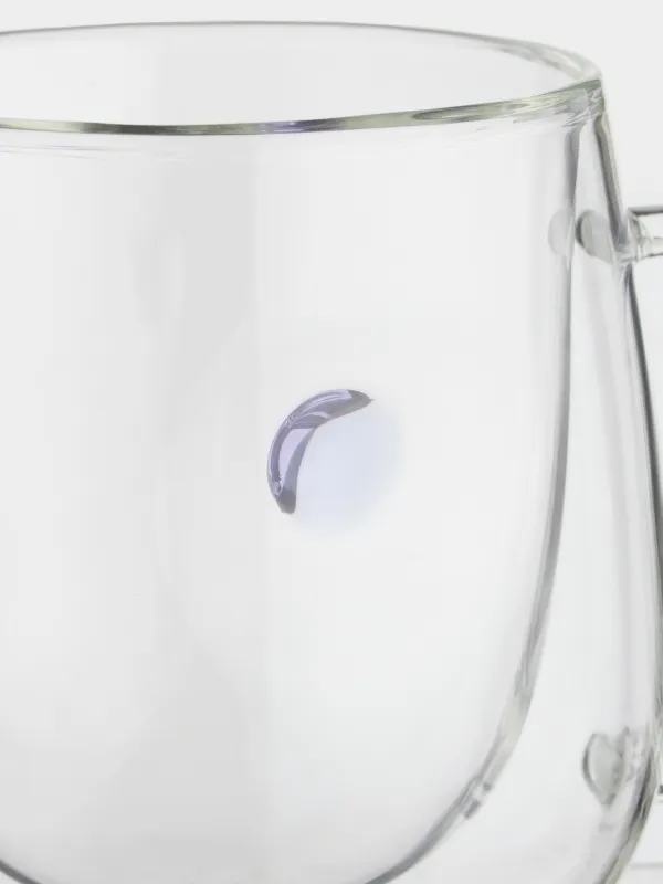 Кружка, 280 мл, стекло Б, Сиреневая точка, Air decor, image-4