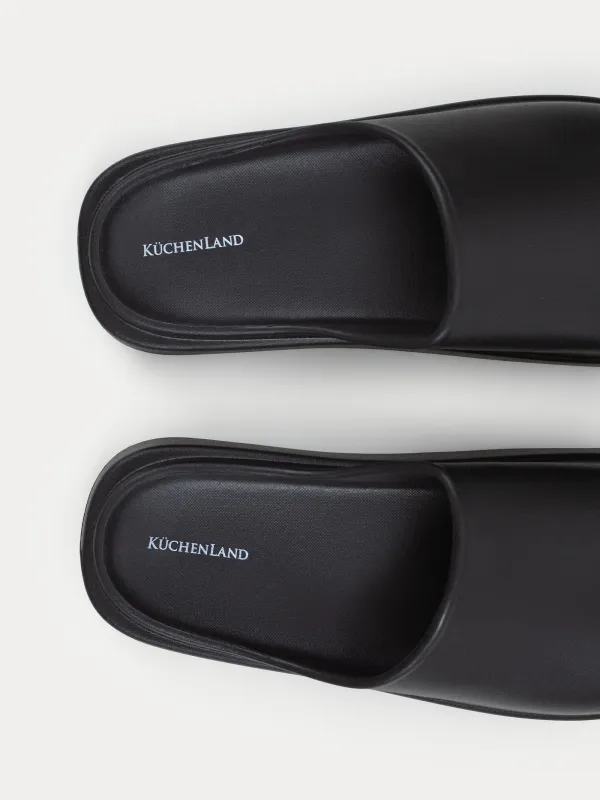 Тапочки женские, ЭВА, черные, Hinell, image-5