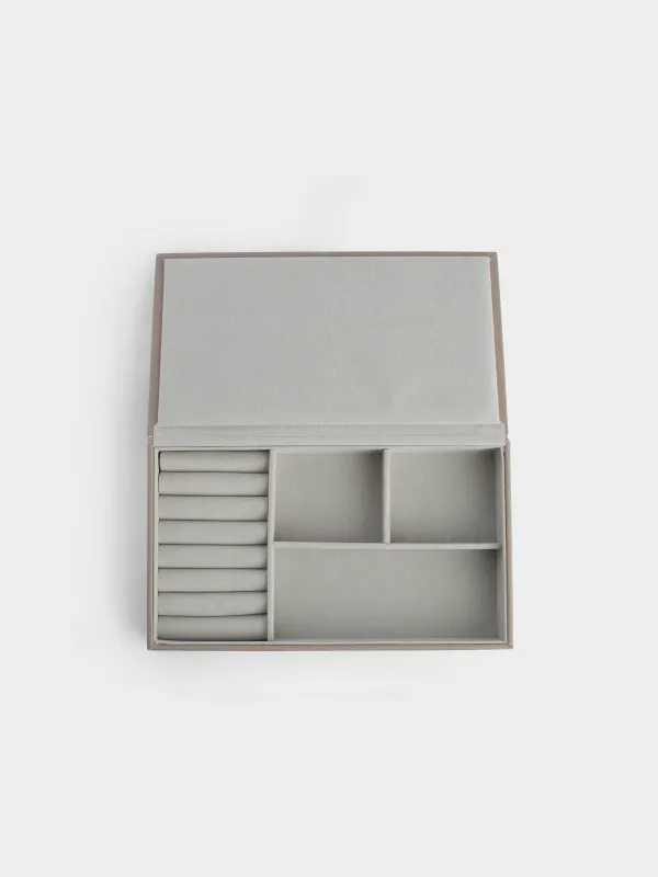 Шкатулка для украшений, 26х15 см, с кисточкой, искусственная кожа/МДФ, бежевая, Premiere one, image-5