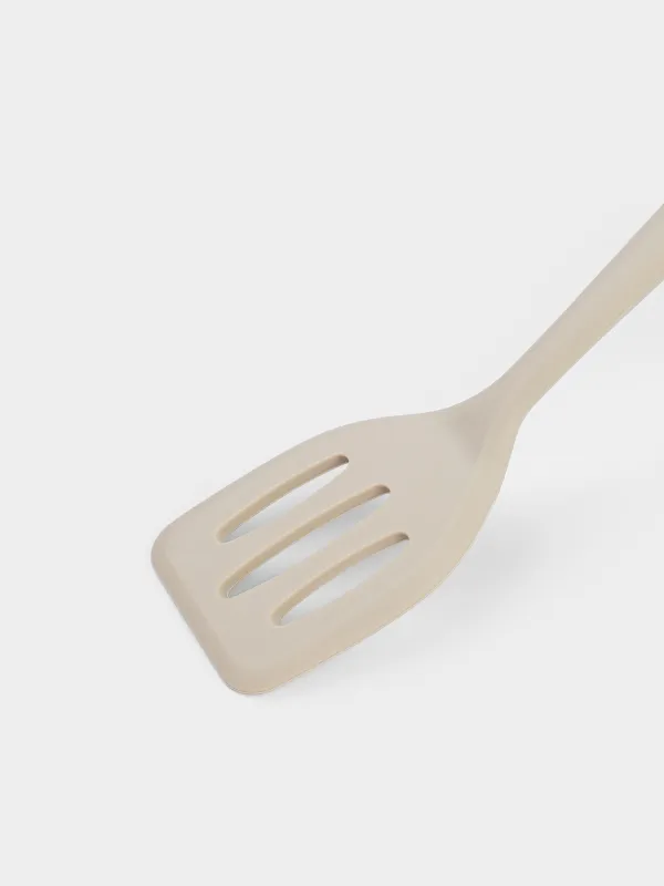 Лопатка, 21 см, с прорезями, силикон/нейлон, бежевая, Benefit, image-3