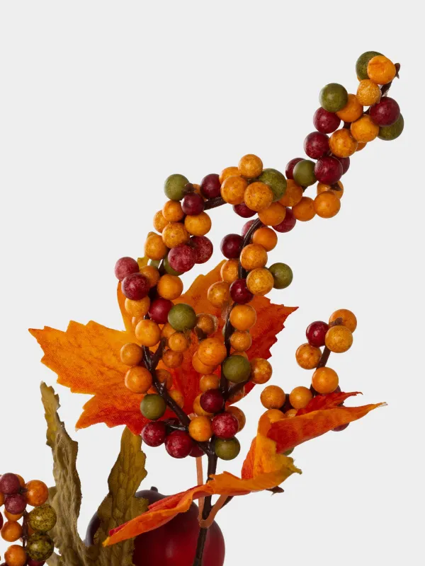 Ветка декоративная, 55 см, пеноплат/пластик, Тыквы с ягодами и листьями, Forest symphony decor, image-3