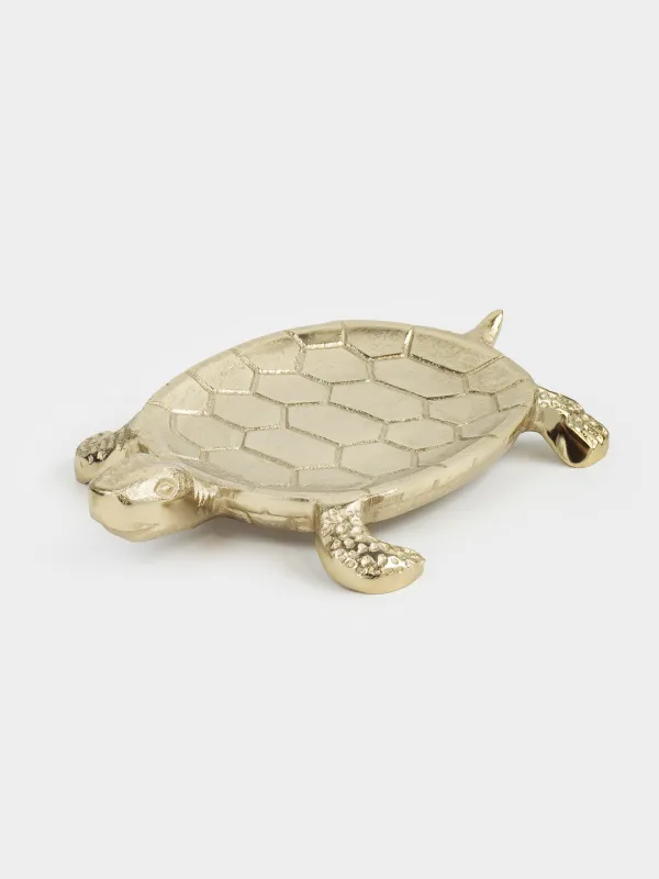 Блюдо декоративное, 26х14 см, металл, золотистое, Черепаха, Grand turtle, image-0