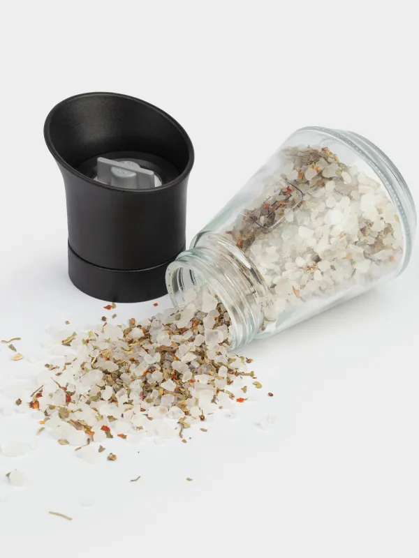 Мельница для специй, 13 см, механическая, стекло/пластик, Соль и травы, Seasoning BBQ, image-3