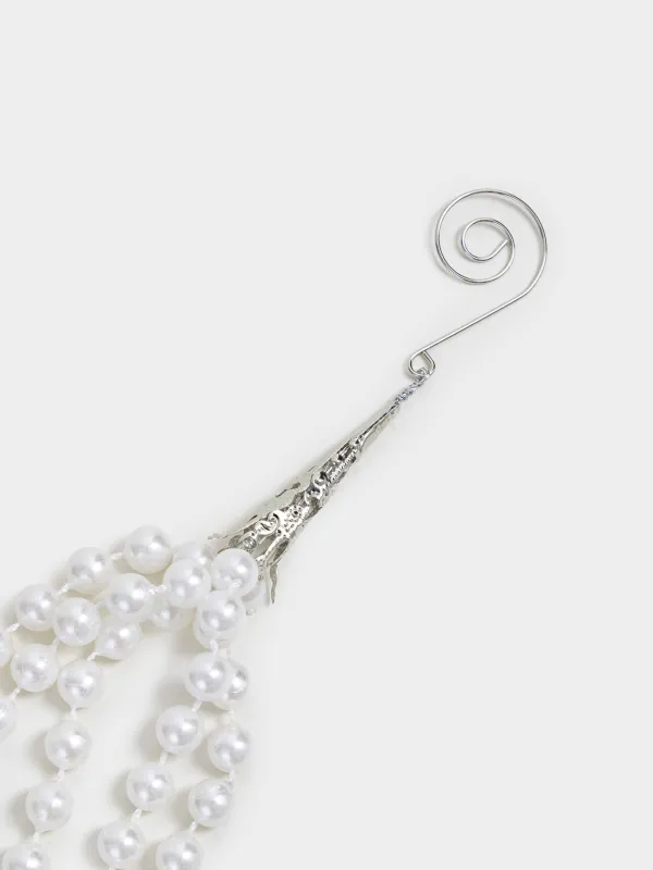 Украшение декоративное, 40 см, подвесное, акрил/пластик, Белый жемчуг, Balls decor, image-3