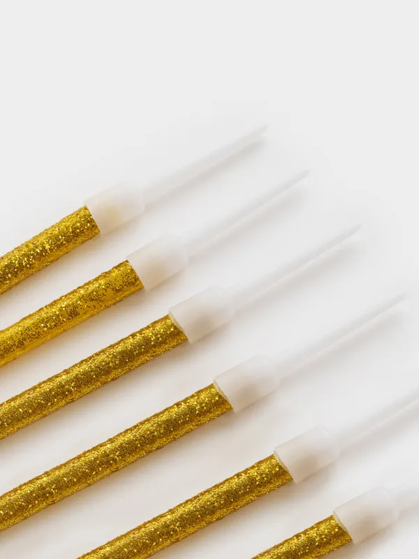 Свеча для торта, 6 шт, тонкая, Birthday party, image-2