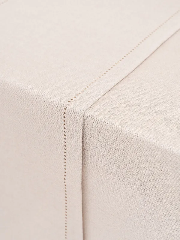 Дорожка настольная, 40х160 см, полиэстер, серебристо-кремовая, Hemstitch, image-4