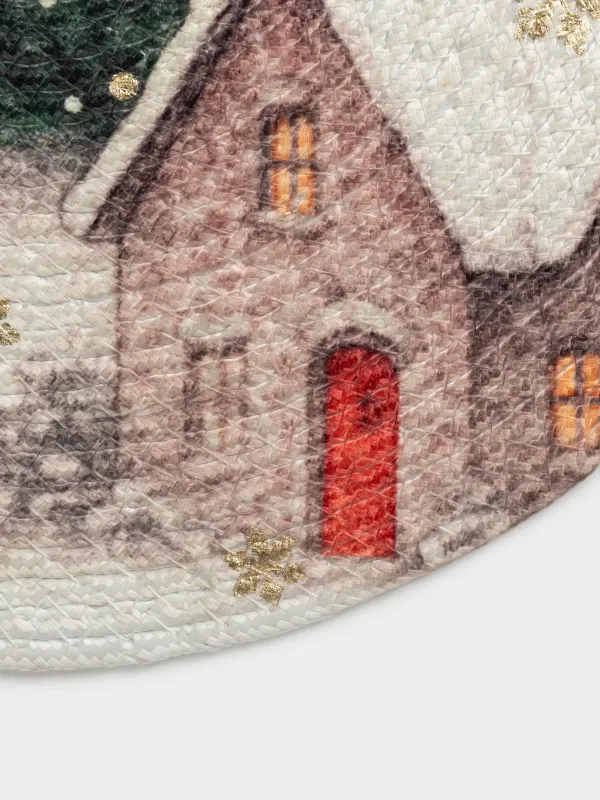 Салфетка под приборы, 38 см, Елка, Swivel print, image-3