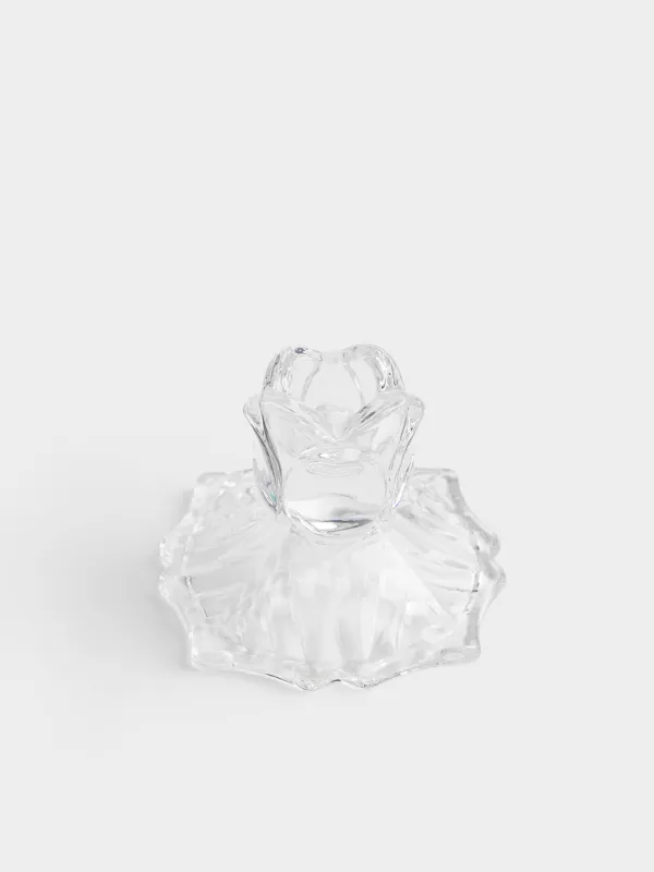 Подсвечник, 9x7 см, для тонкой свечи, стекло Р, Цветок, Fleur, image-1