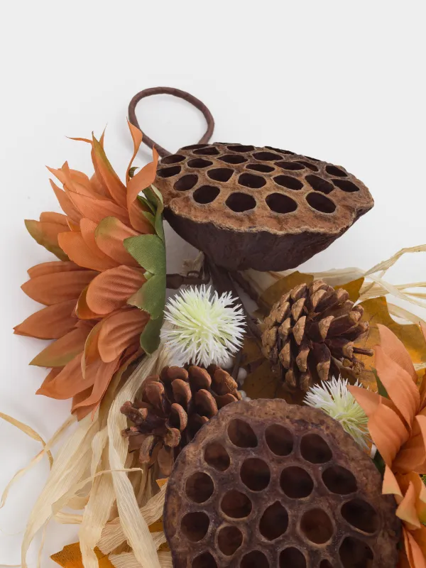 Композиция декоративная, 56 см, пенопласт/пластик, Лотос с подсолнухами, Nelumbo decor, image-3