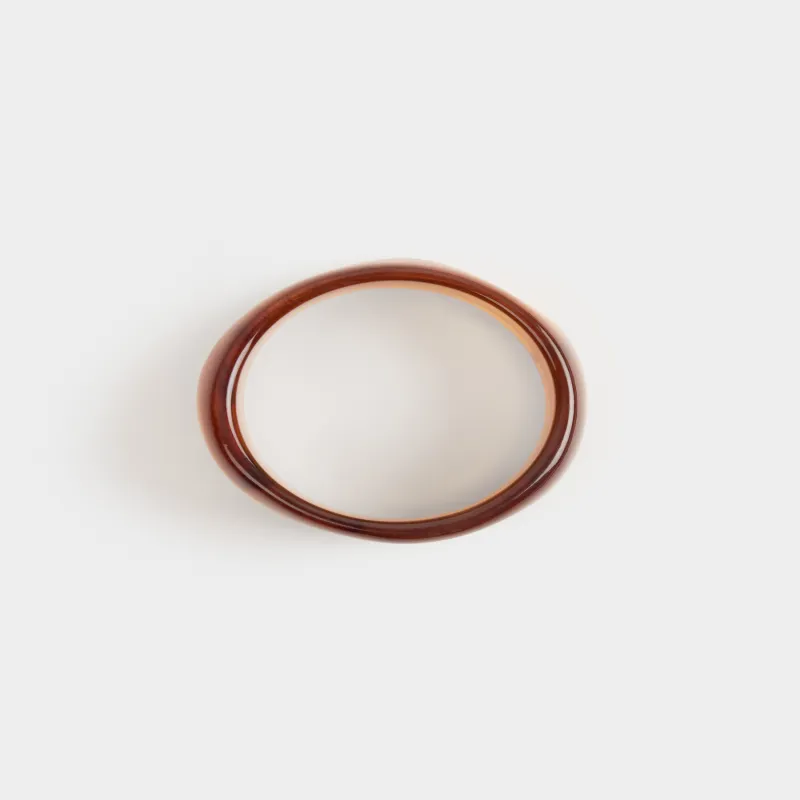 Набор браслетов, 9 см, 2 шт, смола/акрил, коричневый/молочный, Mineral, image-2