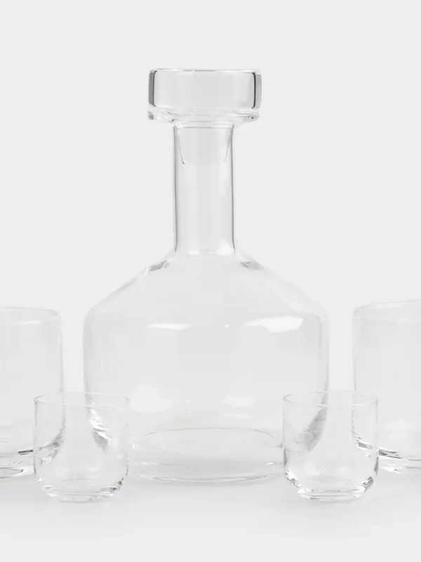 Набор для напитков, 5 предметов, графин/стаканы/стопки, Clear color, image-5