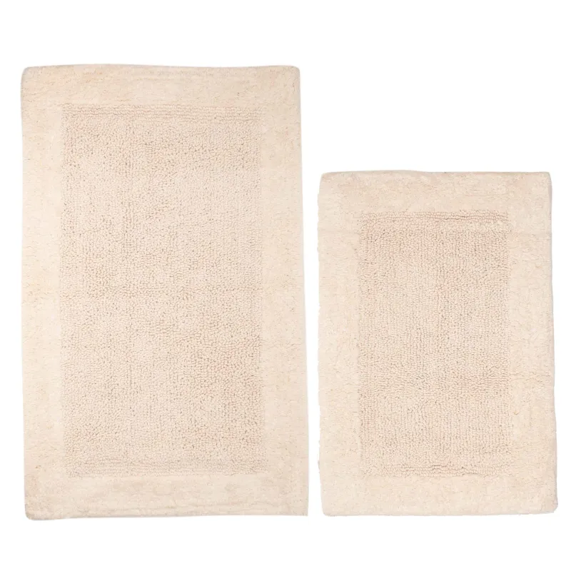 Коврик для ванной комнаты, 40x60/50x80 см, 2 шт, противоскользящий, хлопок, молочный, Metric
