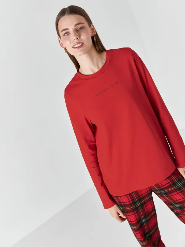 Костюм женский с брюками, зелено-красный, Anllela, image-4