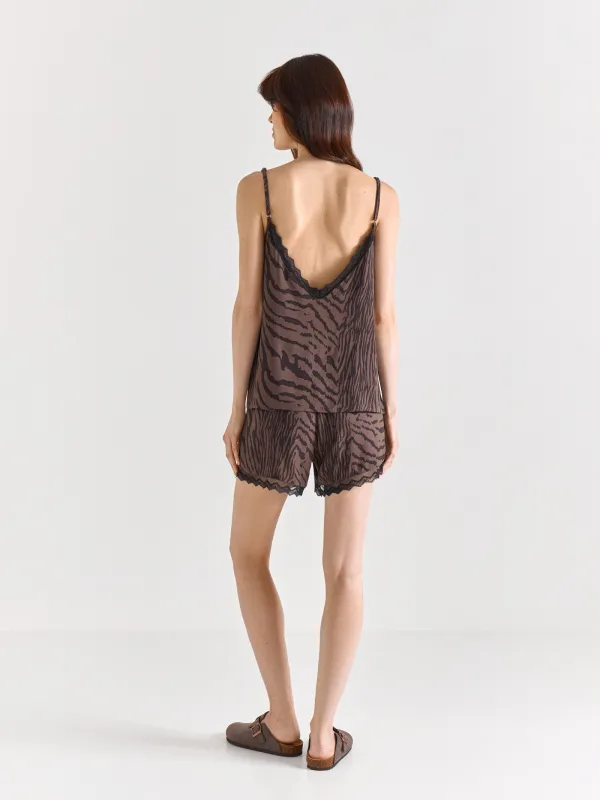 Шорты женские, с кружевом, Zefina, image-3