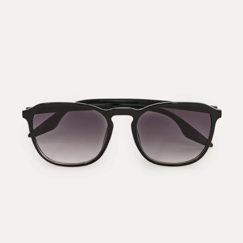 Очки солнцезащитные, пластик, прямоугольные, черные, Панто, Eyewear