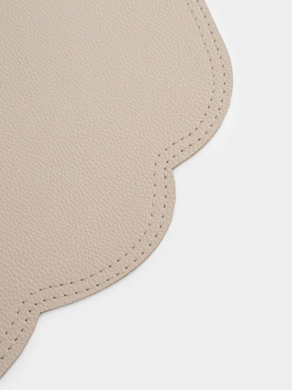 Салфетка под приборы, 33х45 см, ПВХ, фигурная, серебристая, Rock, image-2