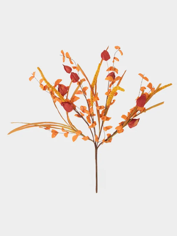 Ветка декоративная, 54 см, пластик/бумага, Оранжевый физалис, Forest symphony decor, image-0