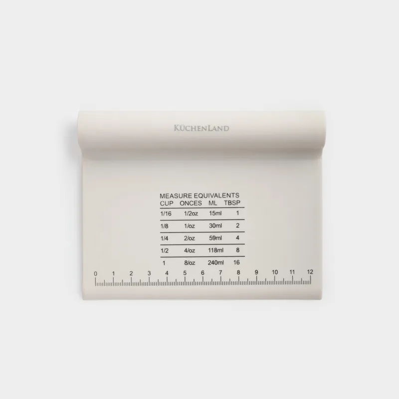 Шпатель кондитерский, 13 см, с линейкой, силикон, бежевый, Bakery