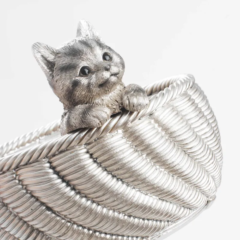 Ваза декоративная, 16х12 см, полирезин, Cat, image-5