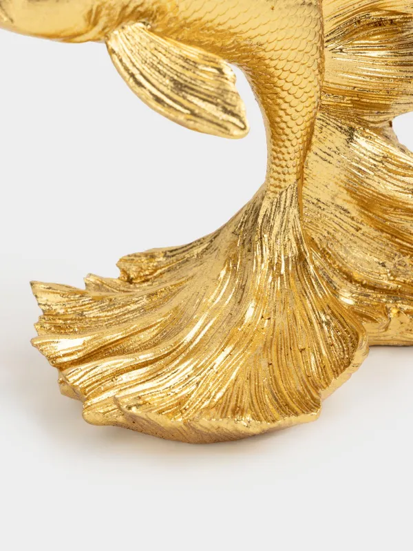 Статуэтка, 20 см, полирезин, золотистая, Рыбка, Goldfish, image-5