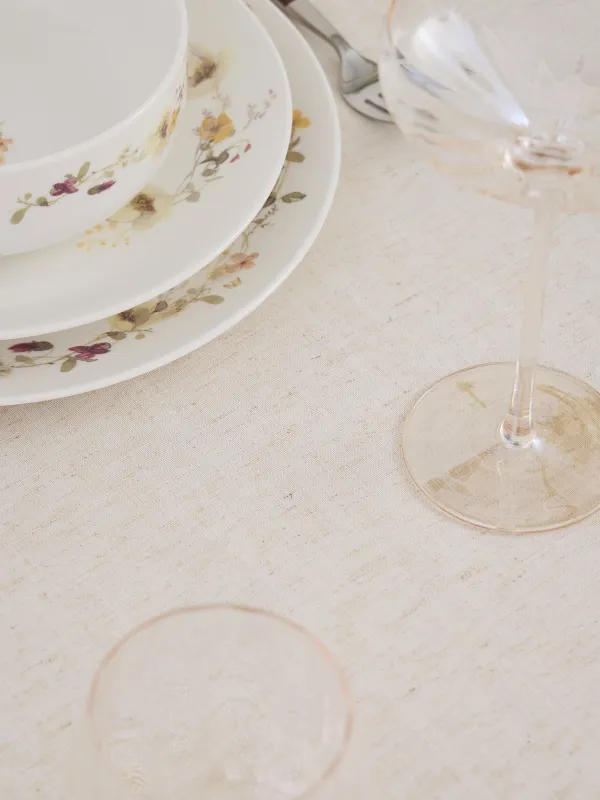 Дорожка настольная, полиэстер/лен, бежевая, Bunny in flowers, image-4