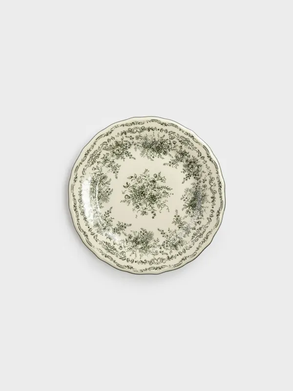 Тарелка закусочная, 22 см, Зеленые шишки, Conifer lace, image-0